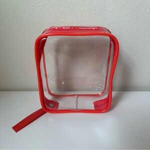 Sol de Janeiro Clear Red Zip Toiletry Bag